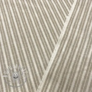 Lino con cotone Lira big stripe beige