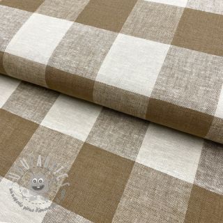 Viscosa con lino YARN DYED CHECK light brown