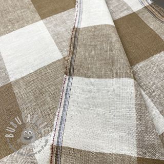 Viscosa con lino YARN DYED CHECK light brown