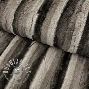 Pelliccia sintetica Stripe dark brown