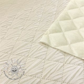 Tessuto trapuntato Velours STEPPED ecru