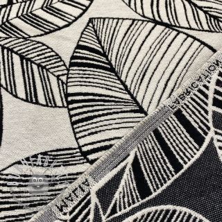 Tessuto decorativo jacquard Malia blanc noir