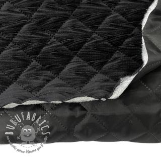Tessuto trapuntato Velour STEPPED black