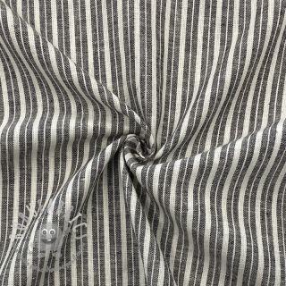 Lino con cotone Lira big stripe black
