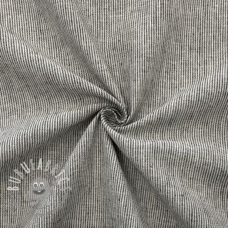 Lino con cotone Lira mini stripe black