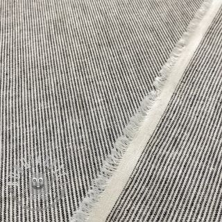 Lino con cotone Lira mini stripe black