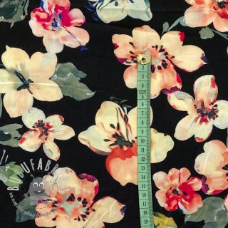 Viscosa RADIANCE Manuela black digital print