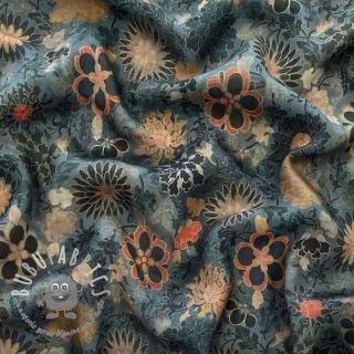 Viscosa RADIANCE Floralia blue shadow digital print