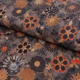 Viscosa RADIANCE Floralia purple digital print