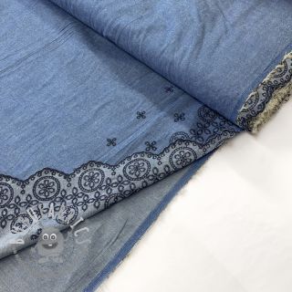 Tessuto di cotone JEANS Ornament embroidery