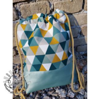 Tessuto decorativo Linenlook Diamond triangle green