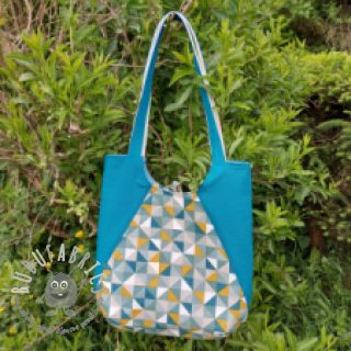 Tessuto decorativo Linenlook Diamond triangle green