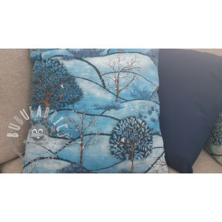 Tessuto decorativo Forest hill winter digital print