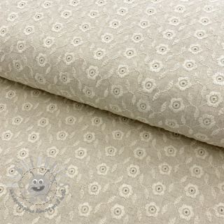 Viscosa con lino embroidery Mimi natural