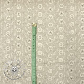 Viscosa con lino embroidery Mimi natural