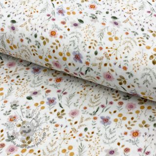 Mussola/Doppia garza Lovely meadow white