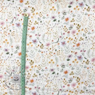 Mussola/Doppia garza Lovely meadow white