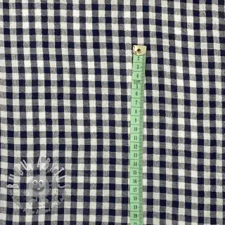 Mussola/Doppia garza Double sided CHECKS MINI navy