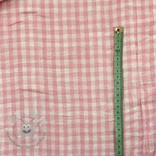 Mussola/Doppia garza Double sided CHECKS MINI old rose
