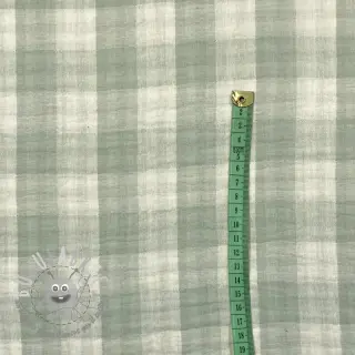 Mussola/Doppia garza Double sided CHECKS MINI nile