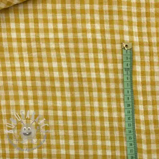 Mussola/Doppia garza Double sided CHECKS MINI ochre