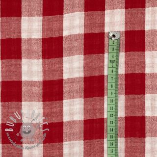 Mussola/Doppia garza Double sided CHECKS MINI red