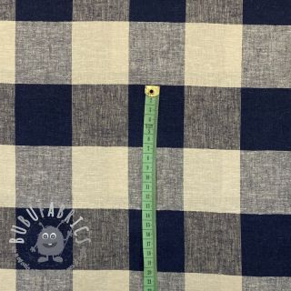 Viscosa con lino YARN DYED CHECK navy