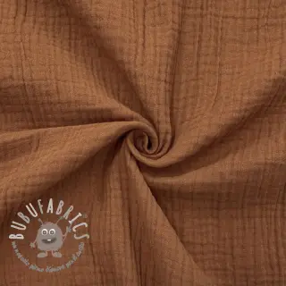 Mussola/Doppia garza cognac ORGANIC