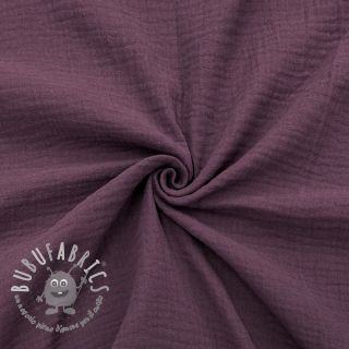 Mussola/Doppia garza aubergine