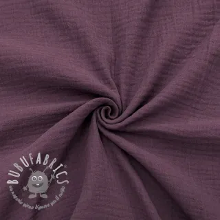 Mussola/Doppia garza aubergine