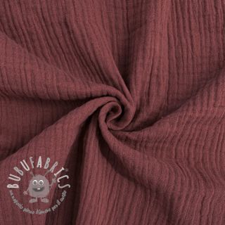 Mussola/Doppia garza rouge ORGANIC
