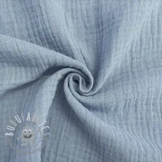Mussola/Doppia garza blue ORGANIC
