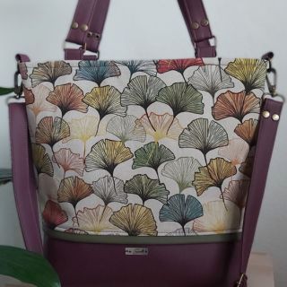 Tessuto decorativo premium Linenlook Elegant ginko digital print