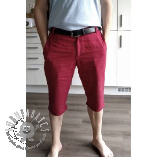 Lino prelavato dark red