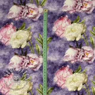 Viscosa Artistic flowers design C digital print