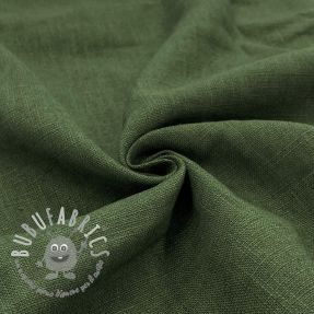 Lino prelavato forest green