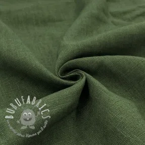 Lino prelavato forest green