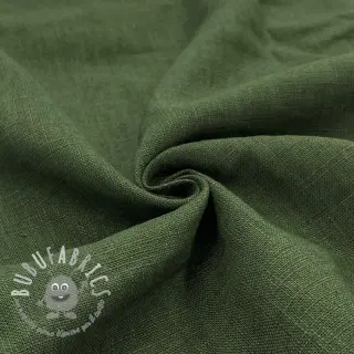 Lino prelavato forest green