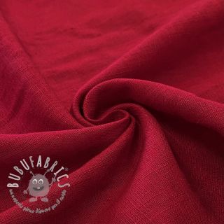 Lino prelavato dark red