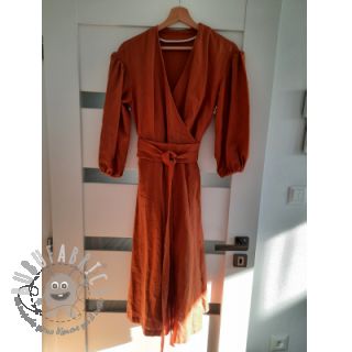 Lino prelavato STONEWASHED rust