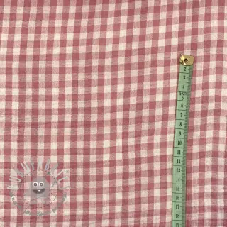 Mussola/Doppia garza Double sided CHECKS MINI mauve