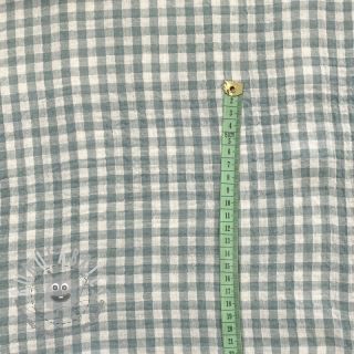 Mussola/Doppia garza Double sided CHECKS MINI green