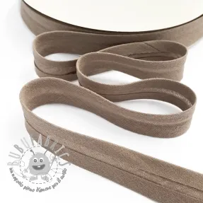 Nastro per bordatura in doppia garza taupe