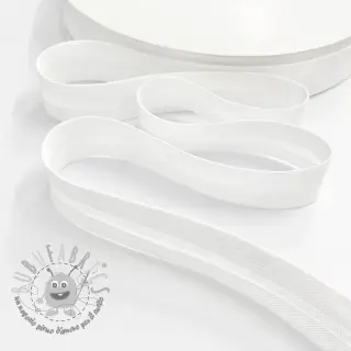 Nastro per bordatura in doppia garza white