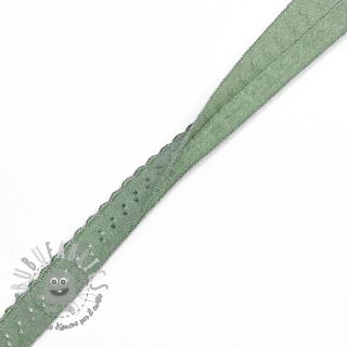 Elastico per bordatura 12 mm LUXURY old green