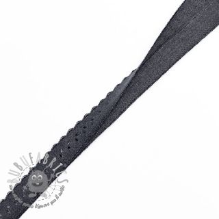 Elastico per bordatura 12 mm LUXURY dark grey