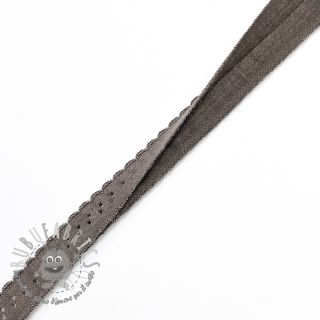 Elastico per bordatura 12 mm LUXURY dark taupe