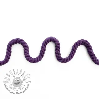 Cordino di cotone ritorto 8 mm purple