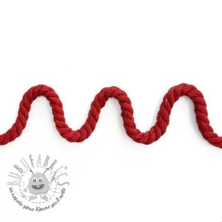 Cordino di cotone ritorto 8 mm red