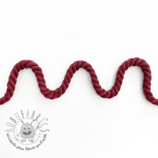 Cordino di cotone ritorto 8 mm bordeaux
